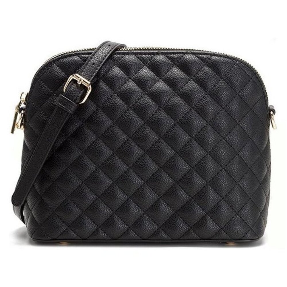 New La Terre Quilted Dome Crossbody Handbag with Adjustable Strap